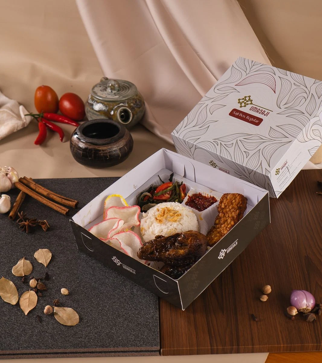 Saji Box Reguler catering Umasaji Bandung